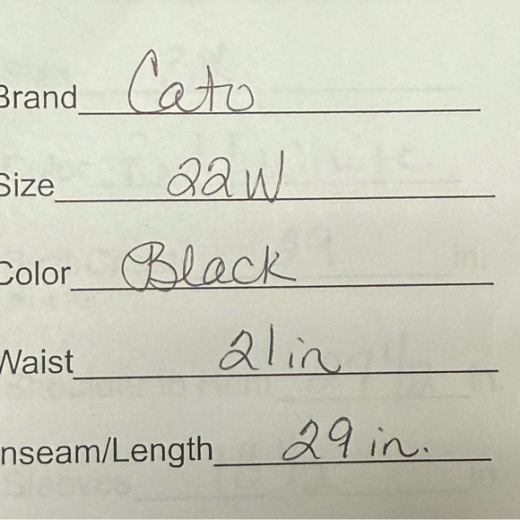 Cato Classic Black Dress Pants Women’s 22W Plus Size Trousers Work Office - Picture 7 of 7